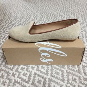 Chatelles Paris Anthropologie shearling Enzo flat